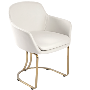 The Dotti Client Chair - White & Gold by SEC