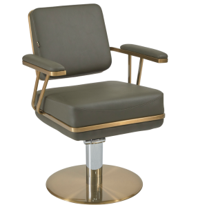 The Jasmine Salon Styling Chair - Khaki & Gold by SEC