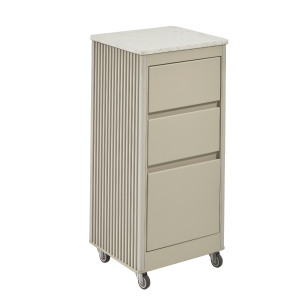 The Topaz Salon Trolley - Pure Ivory & Panelling by SEC