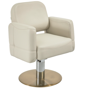 The Indie Salon Styling Chair - Ivory & Gold by SEC