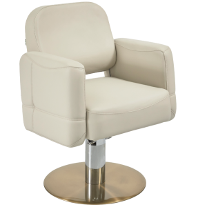 The Indie Salon Styling Chair - Ivory & Gold by SEC