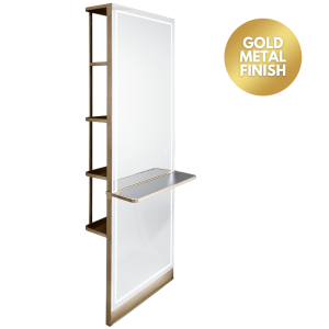 The Madrid Styling Unit with Storage and Shelf - Gold by SEC