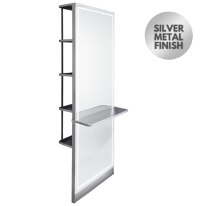 The Madrid Styling Unit with Storage and Shelf - Silver by SEC