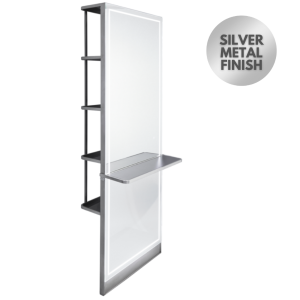 The Madrid Styling Unit with Storage and Shelf - Silver by SEC