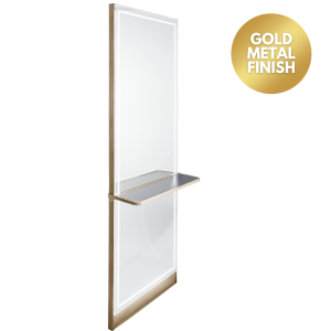 The Madrid Styling Unit with Shelf - Gold by SEC