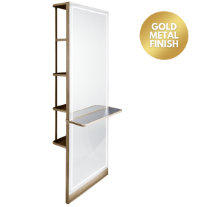 The Madrid Styling Unit with Storage and Shelf - Gold by SEC