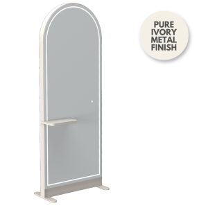 The Paris Freestanding Island Unit with Shelf - Pure Ivory by SEC