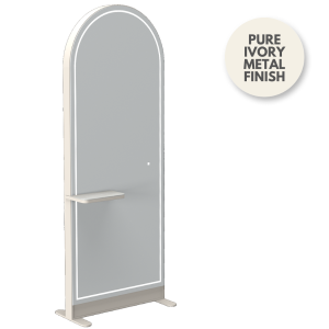 The Paris Freestanding Island Unit with Shelf - Pure Ivory by SEC